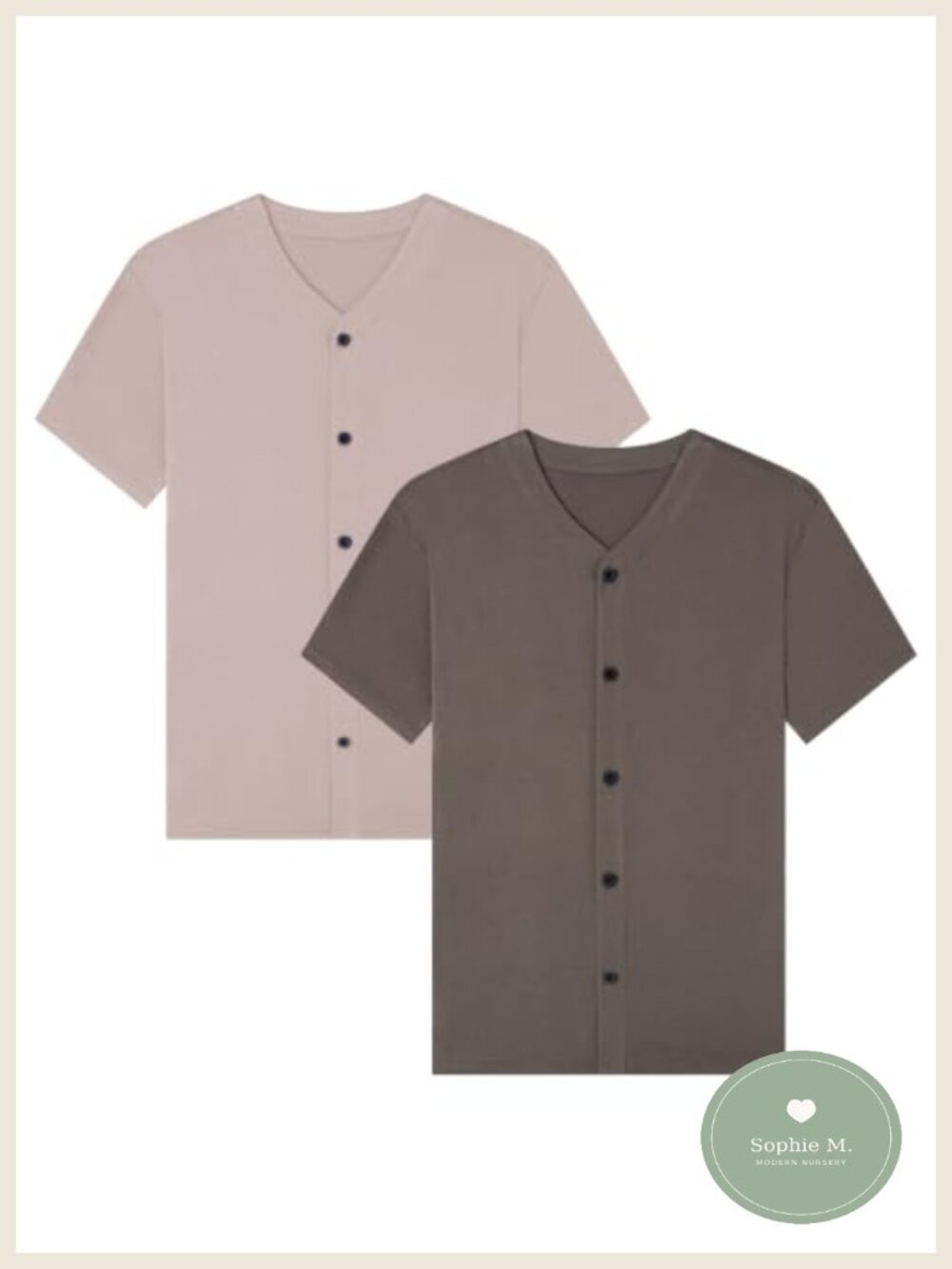 Men's Viscose Pajama Top Button Up Sleep Shirt Short Sleeve